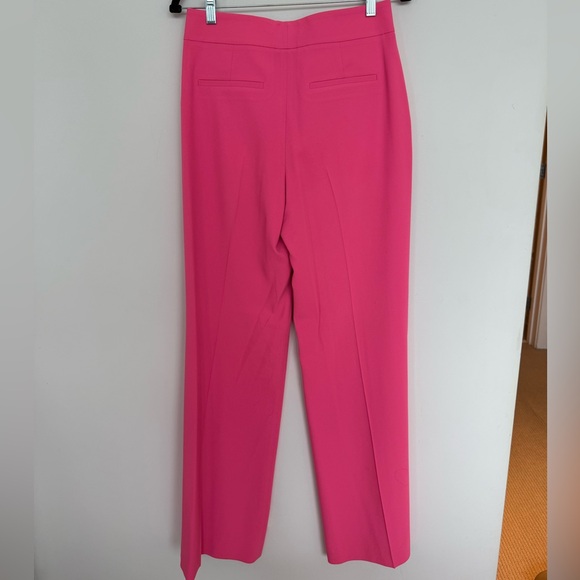 Alice + Olivia Dylan High-Waist Wide-Leg Pink Trousers - Picture 8 of 9